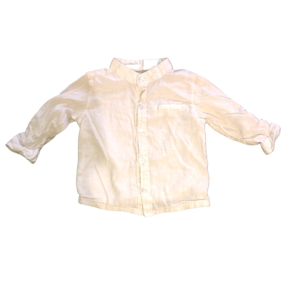 KARDASHIAN KIDS Dress Shirt Baby Size US12 Months White 100% Cotton Button Up